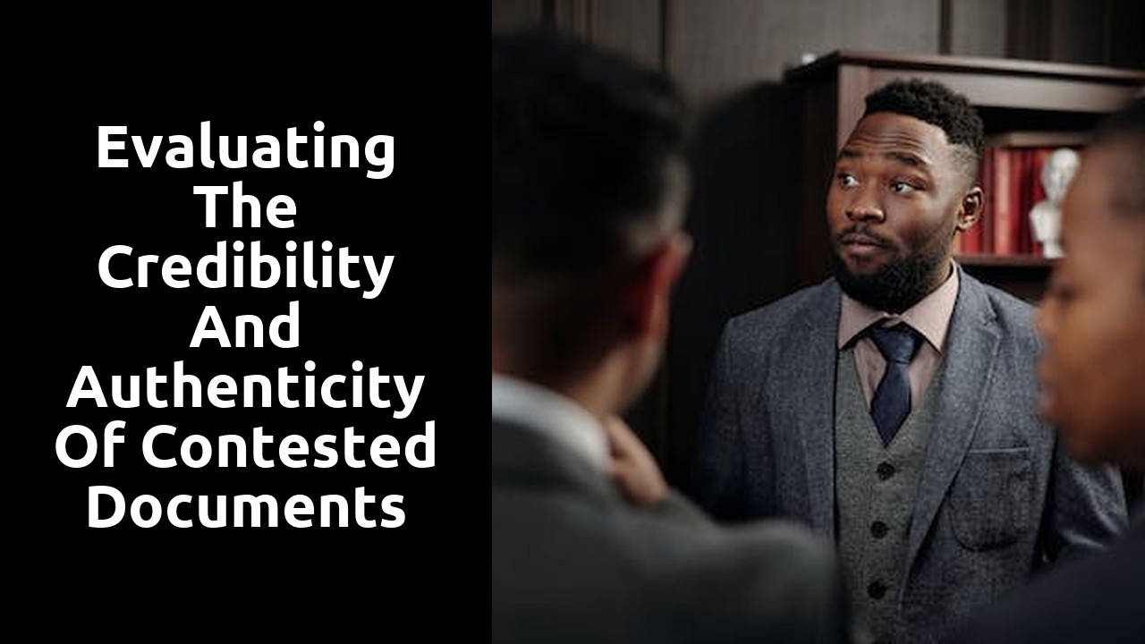 Evaluating the credibility and authenticity of contested documents