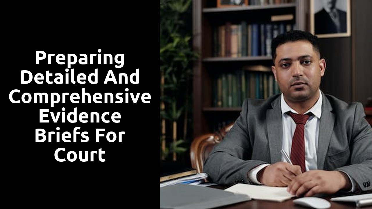 Preparing detailed and comprehensive evidence briefs for court