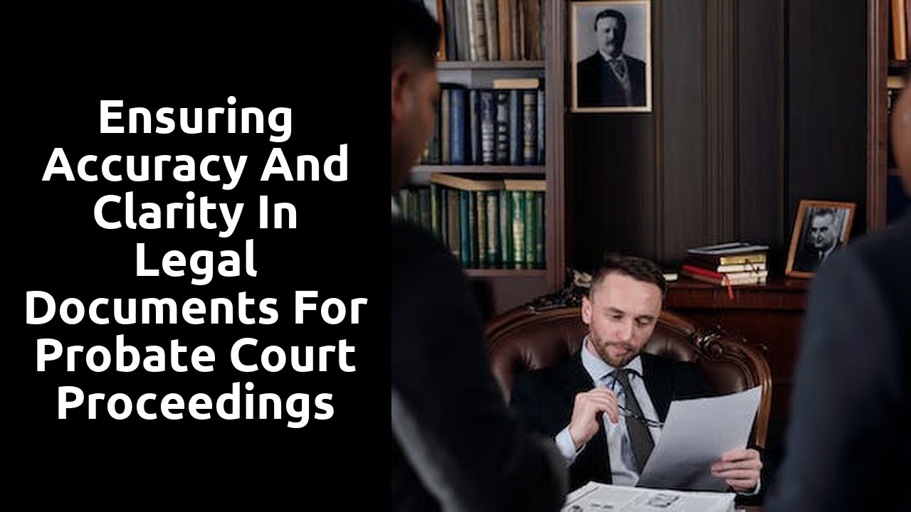 Ensuring accuracy and clarity in legal documents for probate court proceedings