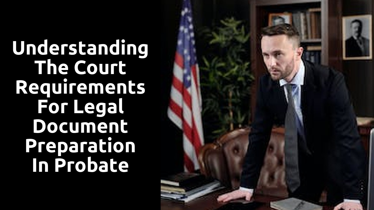 Understanding the court requirements for legal document preparation in probate cases