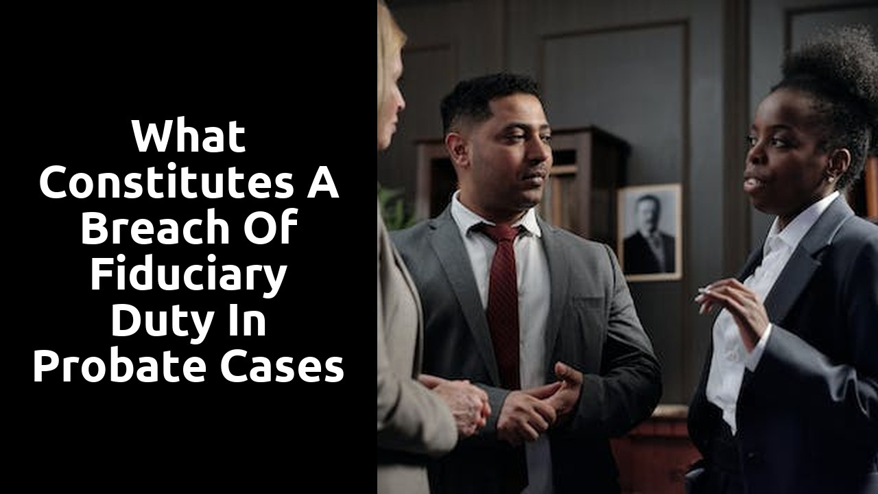 What constitutes a breach of fiduciary duty in probate cases