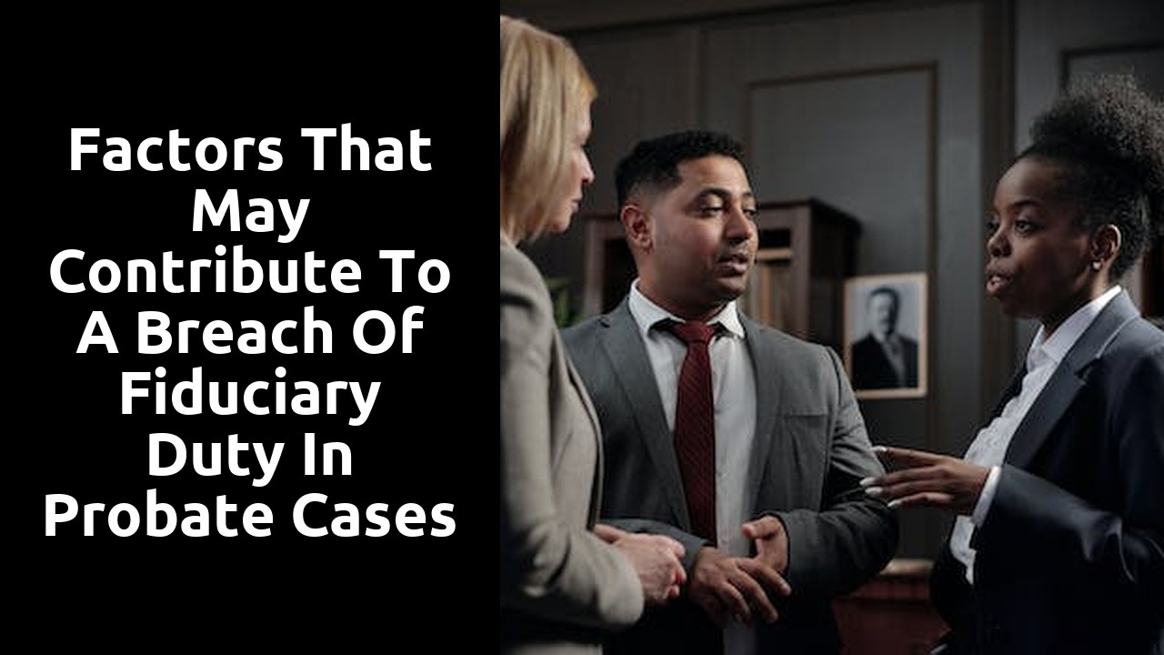 Factors that may contribute to a breach of fiduciary duty in probate cases