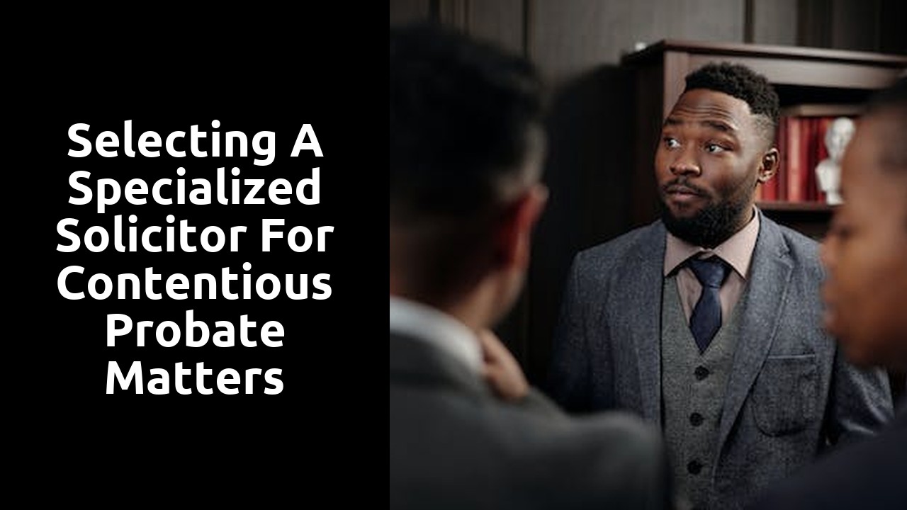 Selecting a Specialized Solicitor for Contentious Probate Matters